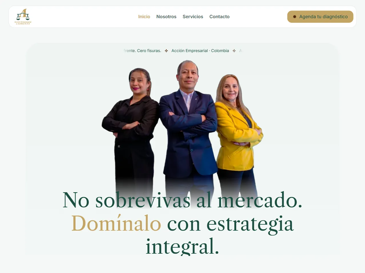 Vista previa del sitio de Acción Empresarial y Jurídico
